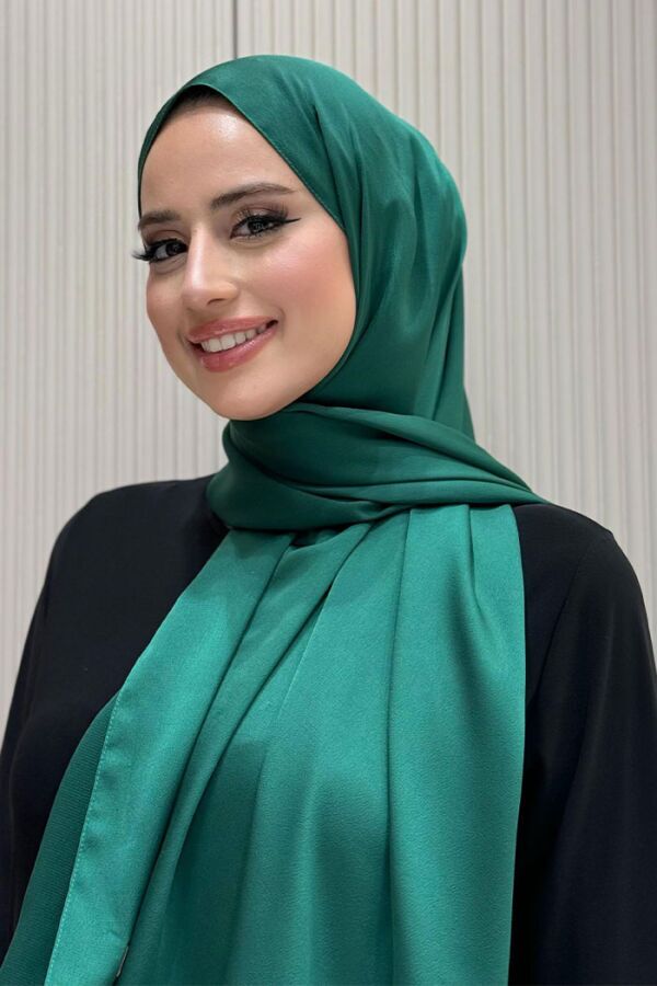 2024 Kobe Saten Şal Zümrüt - 3