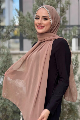 İncili Şal 2028 Vizon - Bym Fashion