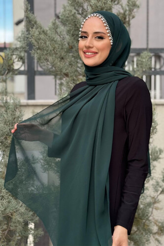 İncili Şal 2028 Zümrüt - Bym Fashion