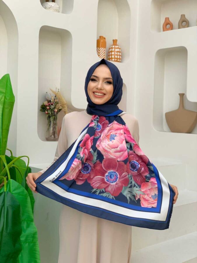 2038 Güldesen Şal Lacivert - 2