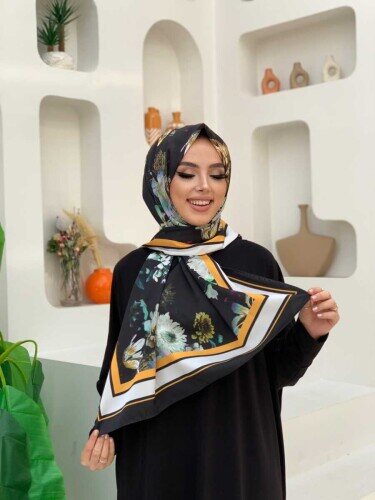 2040 Orkide Şal Hardal - 3