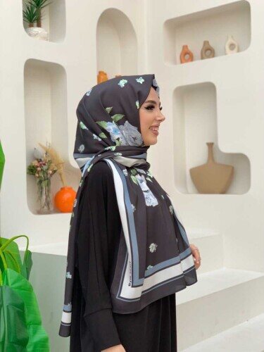 2041 Manolya Şal Siyah - 3