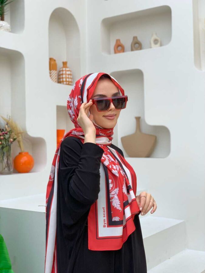 2043 Fulya Şal Kırmızı - 1