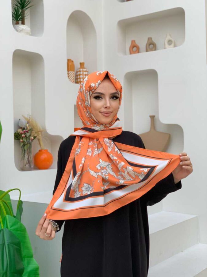 2043 Fulya Şal Turuncu - 2
