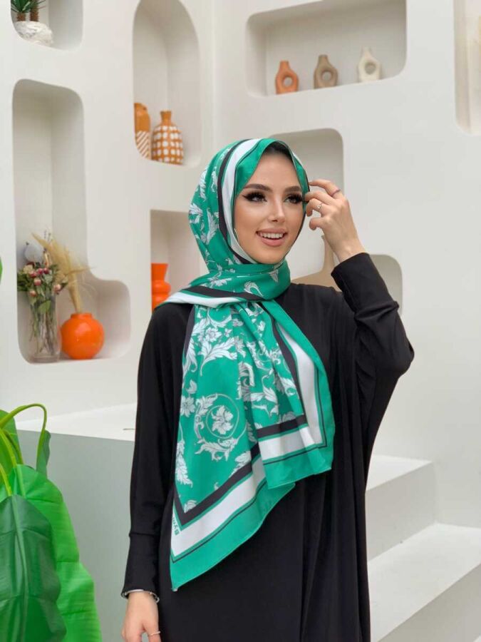 2043 Fulya Şal Yeşil - 1