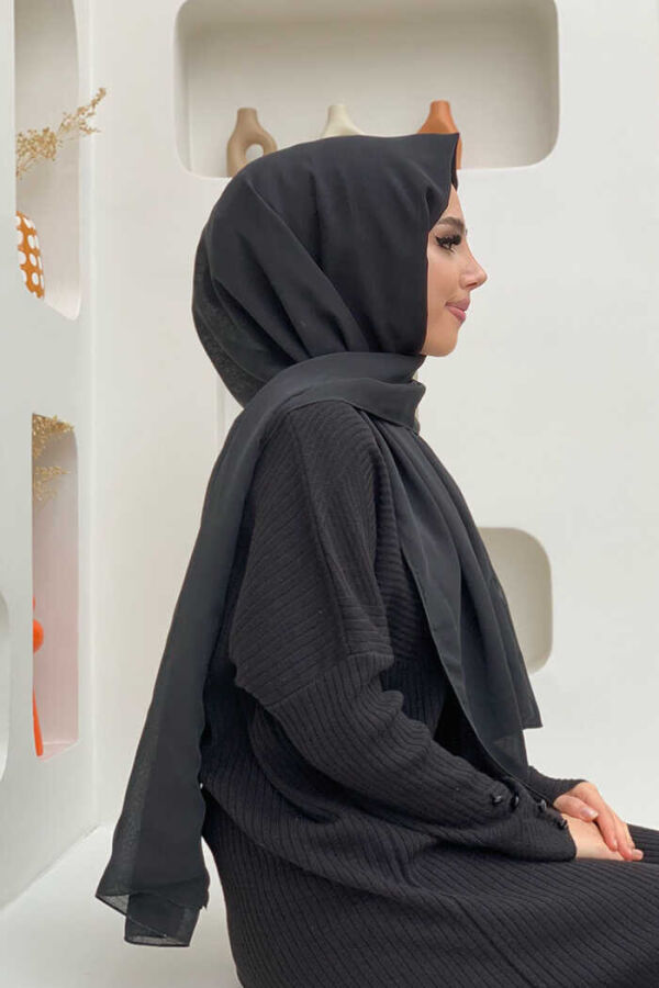 2049 çift katlı Jan Jan Şal Siyah - 3