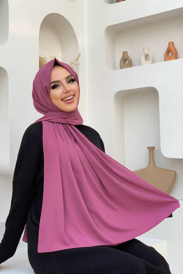 2050 Medine İpeği Şal Gül Kurusu - 1