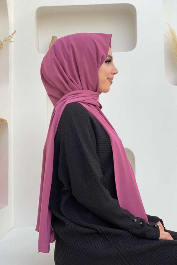 2050 Medine İpeği Şal Gül Kurusu - 3