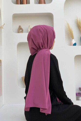 2050 Medine İpeği Şal Gül Kurusu - 5