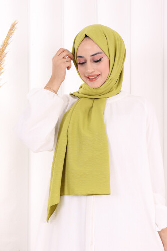 2051 Pamuk Caz Şal Yağ Yeşili - 2