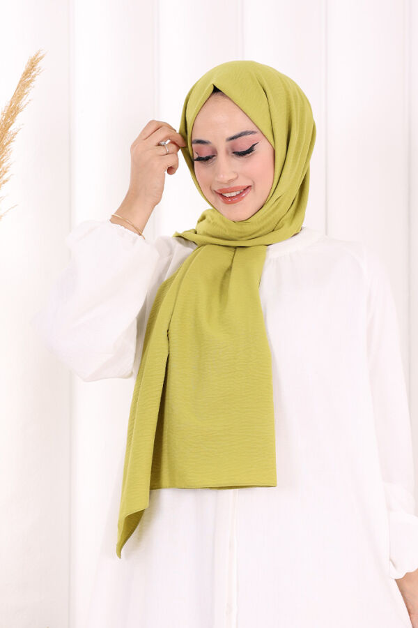 2051 Pamuk Caz Şal Yağ Yeşili - 2