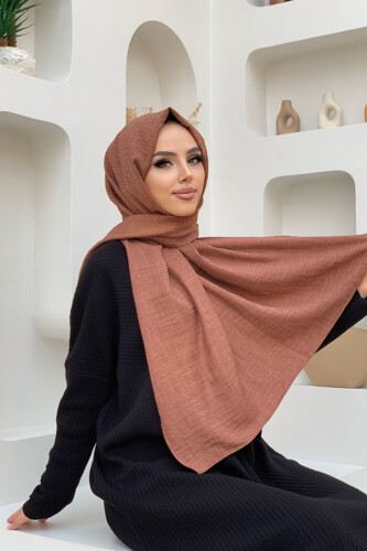 2052 Şal Kahverengi - Bym Fashion