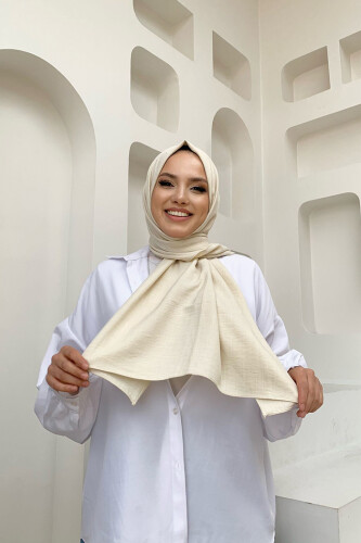 2052 Şal Krem - Bym Fashion