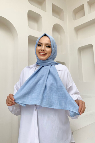 2052 Şal Mavi - Bym Fashion