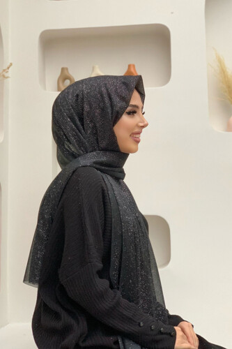 2060 Simli Şal Siyah - 4