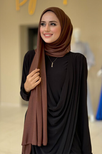 Penye Şal 2069 Koyu Kahve - Bym Fashion