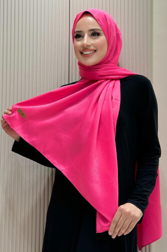 2070 Pamuk Bambu Şal Fuşya - Bym Fashion