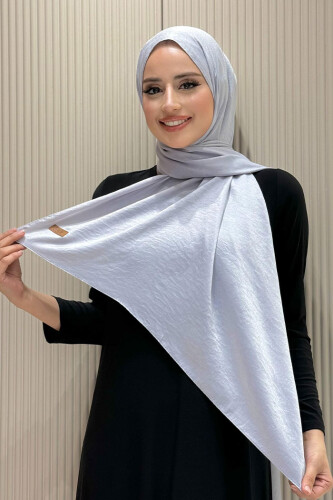 2070 Pamuk Bambu Şal Gri - Bym Fashion