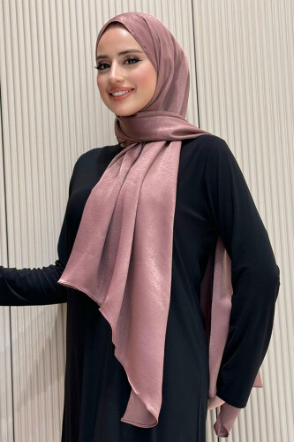 2070 Pamuk Bambu Şal K.Gül Kurusu - Bym Fashion