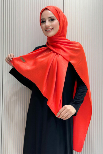 2070 Pamuk Bambu Şal Mercan - Bym Fashion
