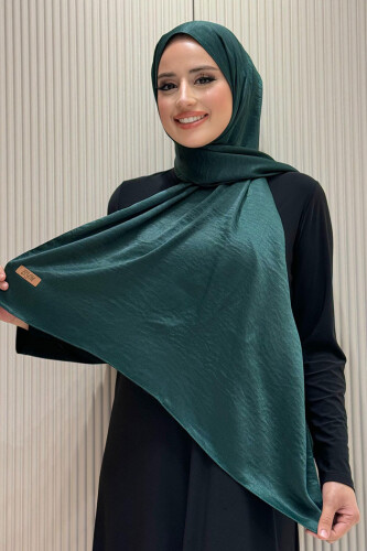 2070 Pamuk Bambu Şal Zümrüt - Bym Fashion