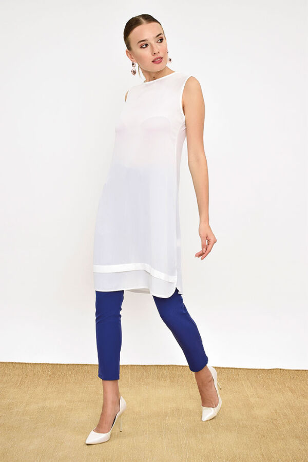 2340 Short Zero Sleeve Underwear Tunic Ecru - 6