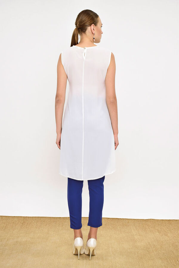 2340 Short Zero Sleeve Underwear Tunic Ecru - 8