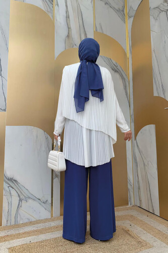 2363 Pleated Tunic Ecru - 8