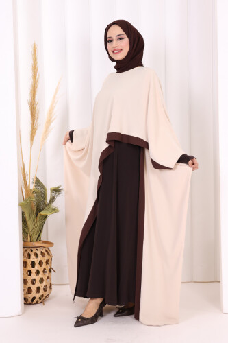 Şeritli Yandan Yırtmaç Detay Uzun Tunik 2742 Taş - 3