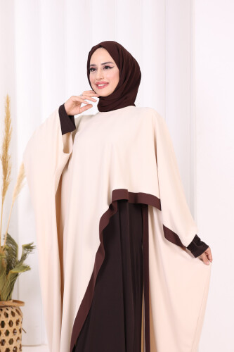 Şeritli Yandan Yırtmaç Detay Uzun Tunik 2742 Taş - 5