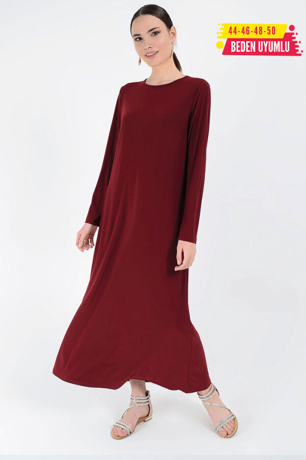 3202-1 Plus Size Sandy Kleid Weinrot - 5