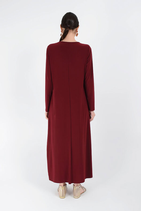 3202-1 Plus Size Sandy Kleid Weinrot - 8