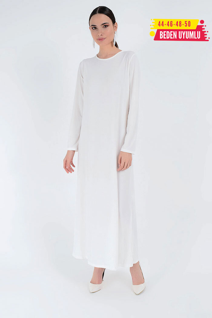 3202-1 Plus Size Sandy Dress Ecru - 5
