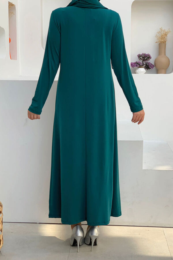 3202-1 Plus Size Sandy Dress Smaragdgrün - 4