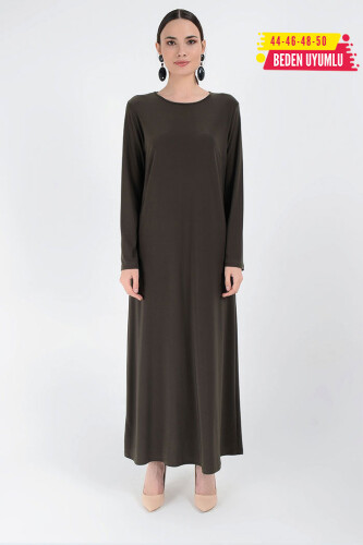 3202-1 Large Size Sandy Dress Khaki - 5