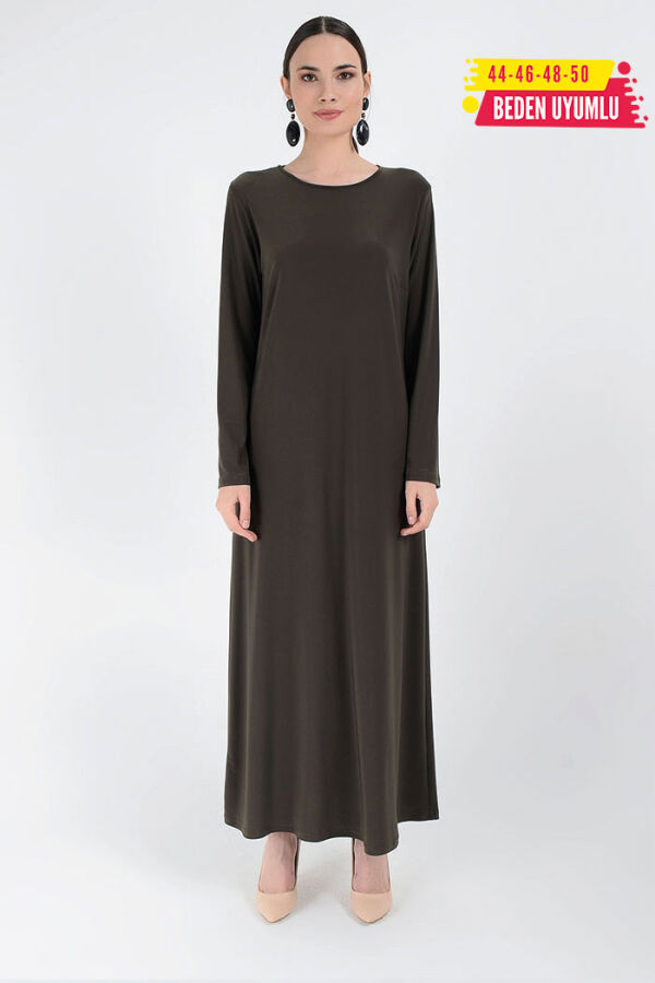 3202-1 Large Size Sandy Dress Khaki - 5