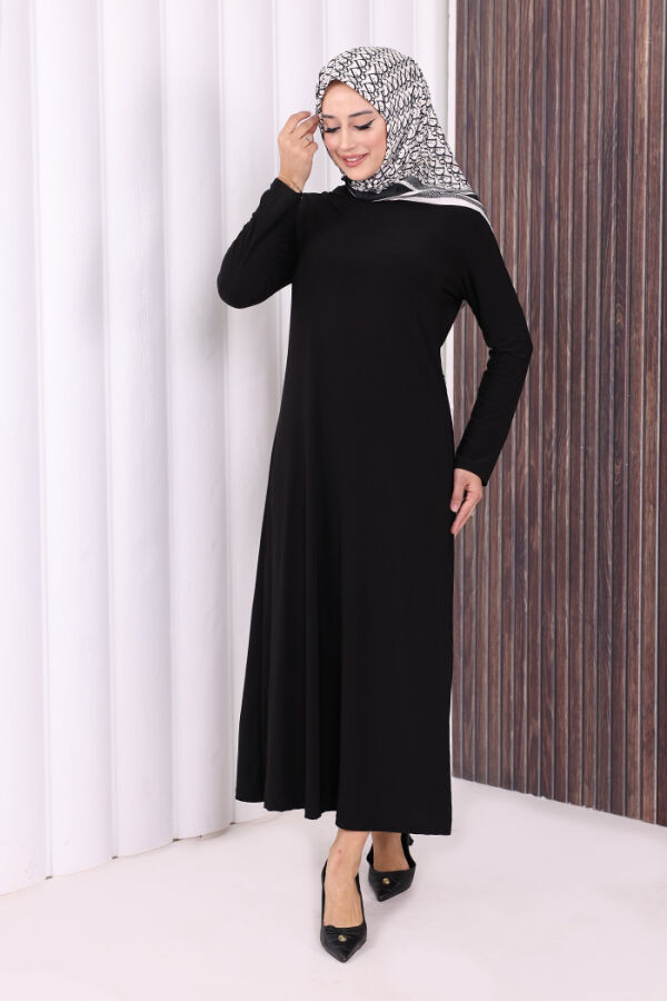 3202 Sandiges Kleid Schwarz - 2