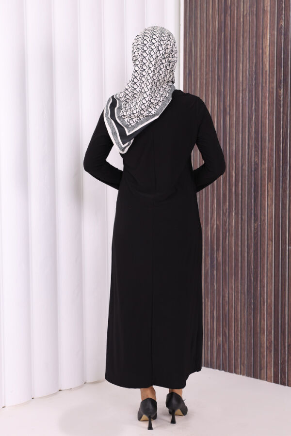 3202 Sandiges Kleid Schwarz - 4