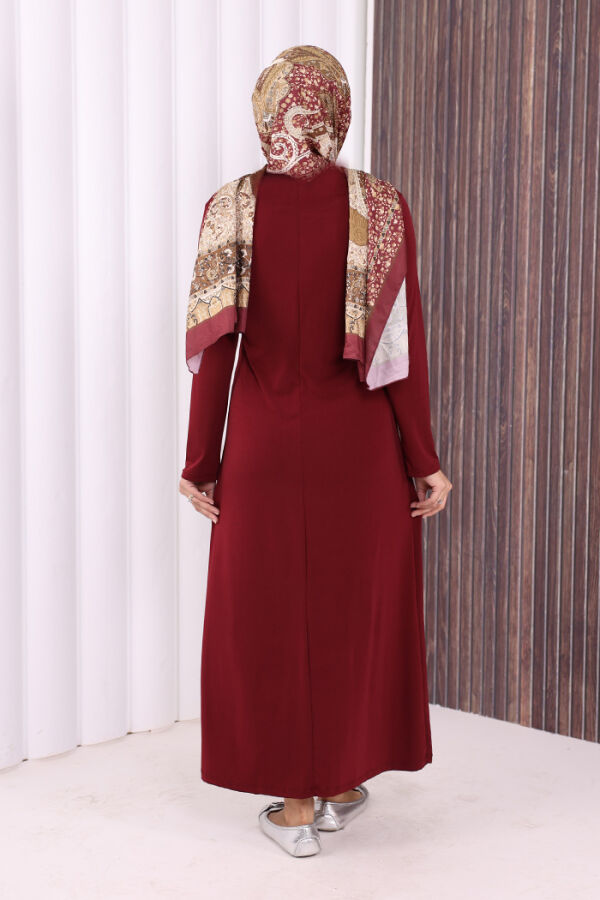 3202 Sandy Kleid Weinrot - 3