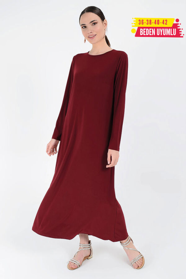 3202 Sandy Dress Claret Red - 5