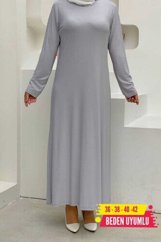 3202 Sandiges Kleid Grau 