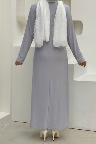 3202 Sandiges Kleid Grau - 4