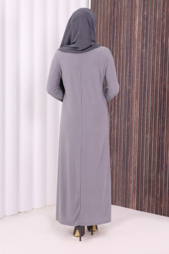 3202 Sandiges Kleid Grau - 3