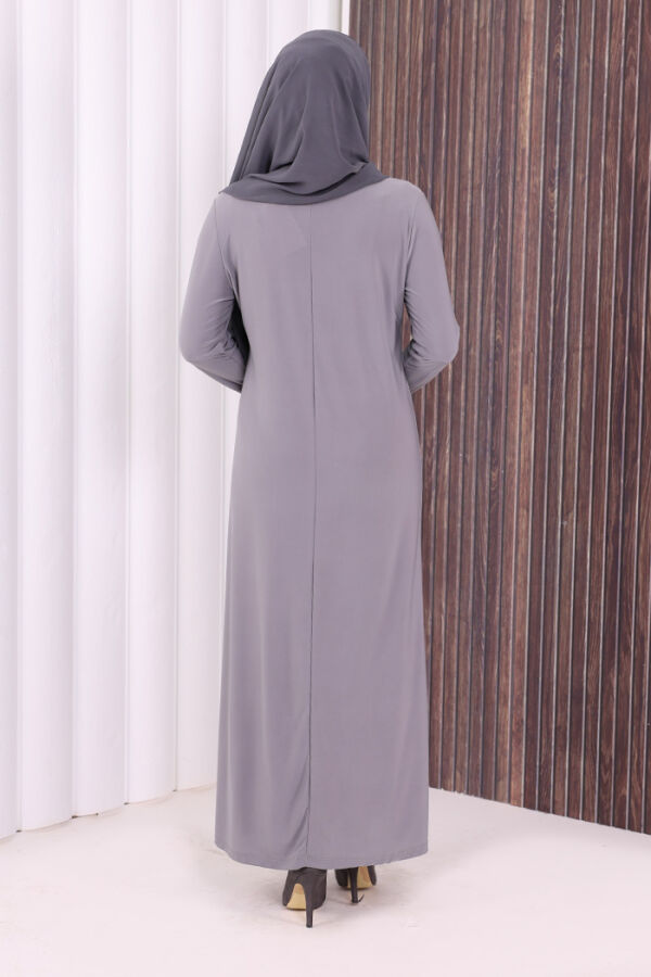 3202 Sandiges Kleid Grau - 3