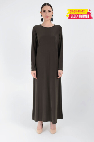 3202 Sandiges Kleid Khaki - 5
