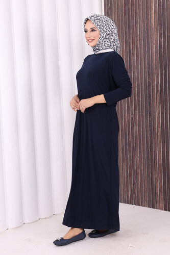 3202 Sandiges Kleid Navy - 2