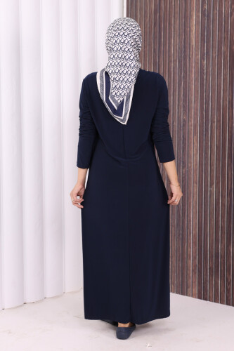 3202 Sandiges Kleid Navy - 3
