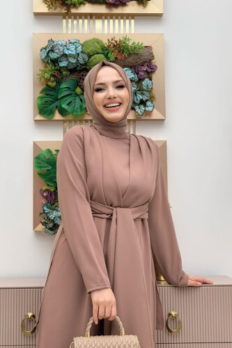 Bel Bağlama Detaylı Yarım Boğaz Detay Tulum 3672 Taba - 8