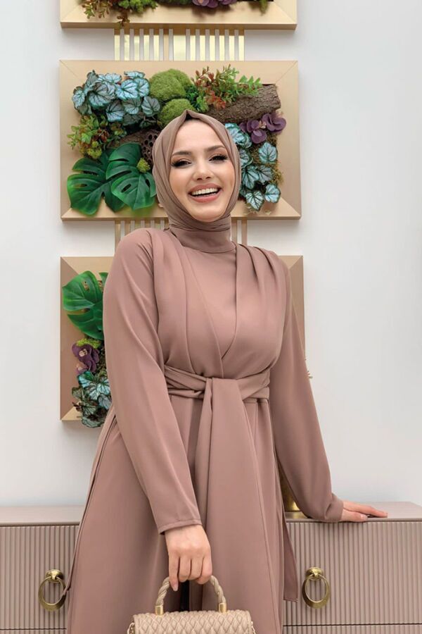 Bel Bağlama Detaylı Yarım Boğaz Detay Tulum 3672 Taba - 8