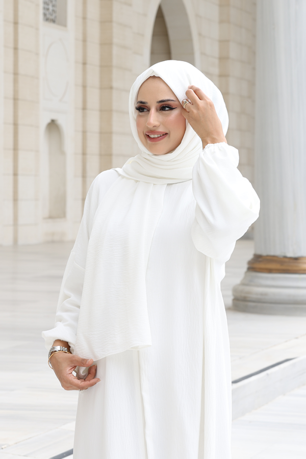 Şallı Namaz Elbisesi 3857 Ekru - 5
